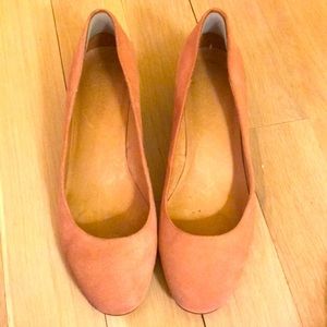 Madewell Pink Suede Short Heel